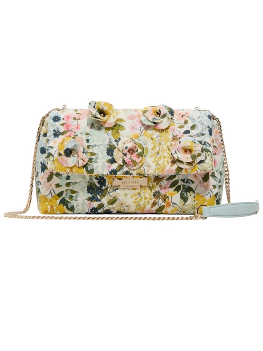 💐 NWOT 💐 Ted Baker London Floral Quilted Chain Shoulder Bag - Multicolor